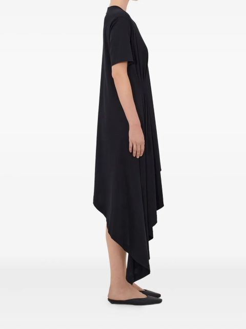 LouLou de Saison crew-neck asymmetrical dress - Black