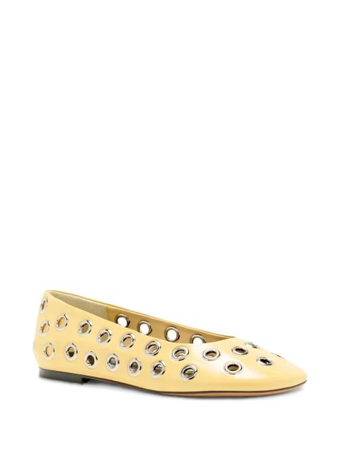 Proenza Schouler metal-eyelet detailing ballerinas - Yellow - zdjęcie produktu nr 2