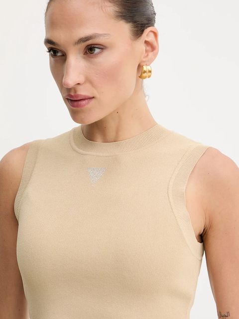 Guess top ALEXIA damski kolor beżowy W4GZ34 Z3F40