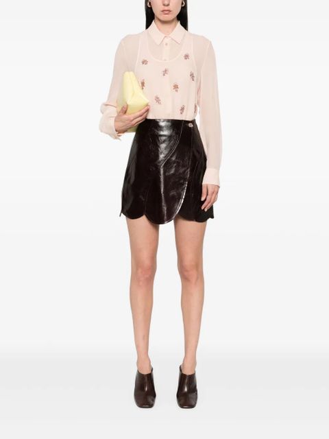 FENDI embroidered georgette shirt - Pink - zdjęcie produktu nr 2