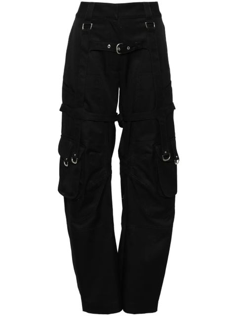 Off-White CO cotton straight-leg trousers - Black