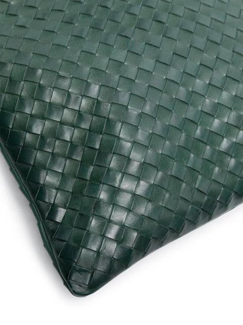 DRAGON DIFFUSION A4 interwoven leather clutch bag - Green - zdjęcie produktu nr 2
