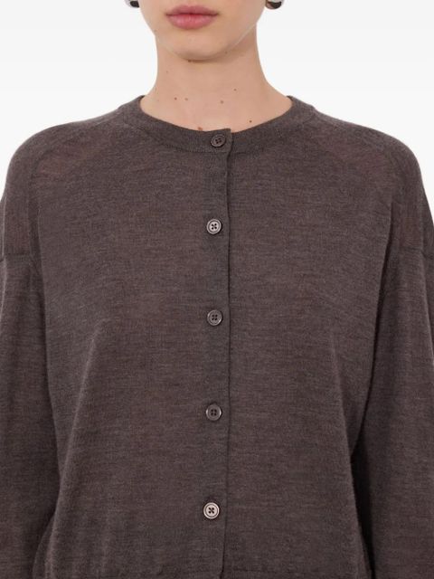 LouLou de Saison KITA buttoned ribbed cardigan - Brown