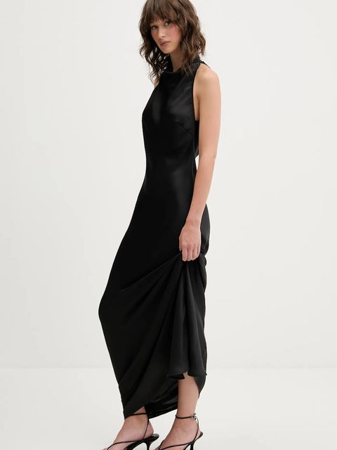 Rotate sukienka kolor czarny maxi rozkloszowana 114332100 - zdjęcie produktu nr 2