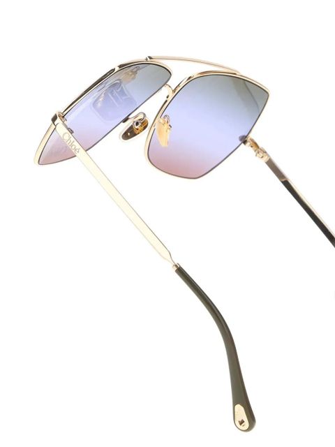 Chloé Aly geometric-frame sunglasses - Gold
