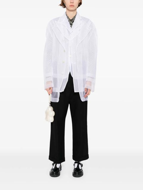 Comme Des Garçons mesh blazer - White - zdjęcie produktu nr 2