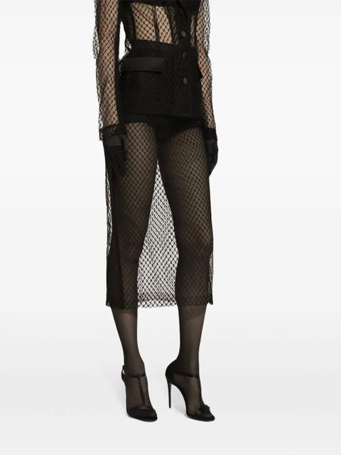 Dolce & Gabbana mesh pencil skirt - Black