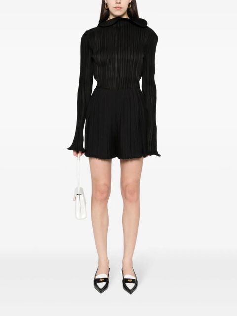 Lanvin pleated crepe de chine shorts - Black - zdjęcie produktu nr 2