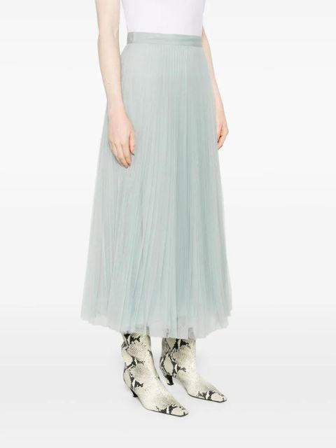 TWINSET logo-plaque midi skirt - Blue