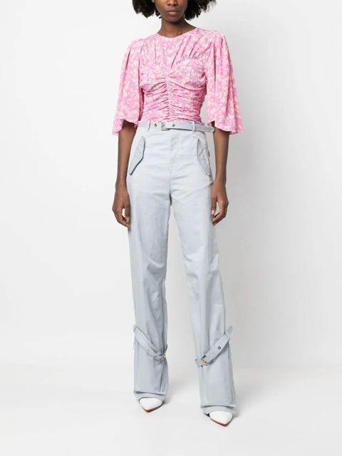 ISABEL MARANT Lidiane ruched blouse - Pink - zdjęcie produktu nr 2