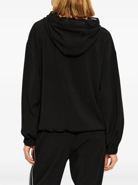 Moncler logo-appliqué drawstring hoodie - Black