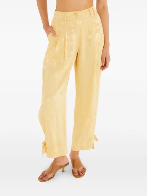 FARM Rio tie-leg printed trousers - Neutrals - zdjęcie produktu nr 1