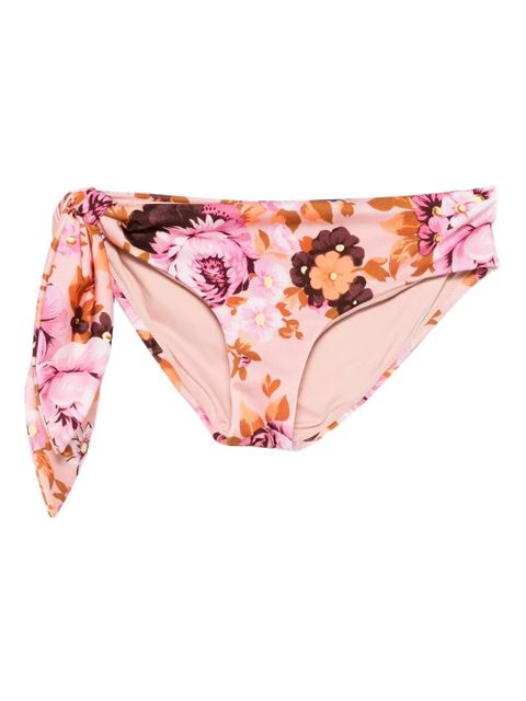 Chloé floral-print tie-side bikini bottoms - Pink - zdjęcie produktu nr 1