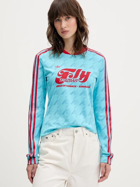 adidas Originals longsleeve Footie Aop Ls kolor niebieski JW0271