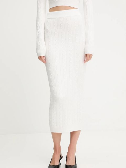 Answear.LAB sweter i spódnica damski kolor biały