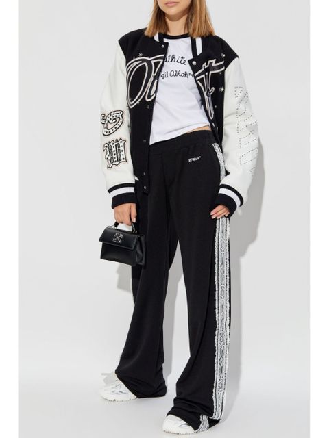 Off-White lace-detailing track pants - Black - zdjęcie produktu nr 2