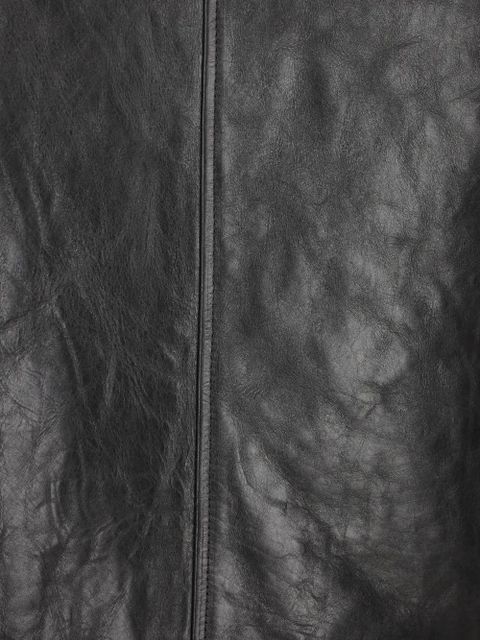 Saint Laurent belted leather midi skirt - Black