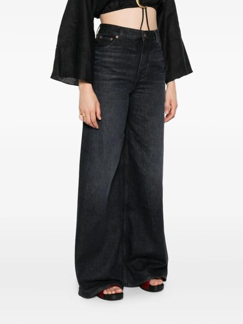 Chloé buttoned wide-leg jeans - Black