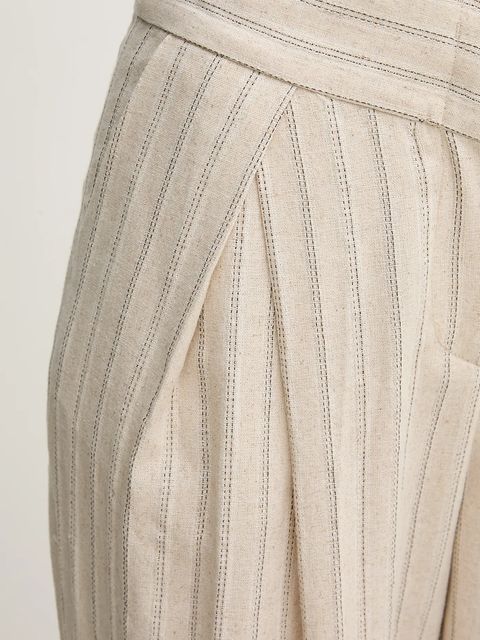 Hoss Intropia spodnie z domieszką lnu