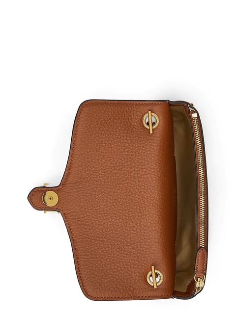 Lauren Ralph Lauren portfel skórzany damski kolor brązowy 432977374