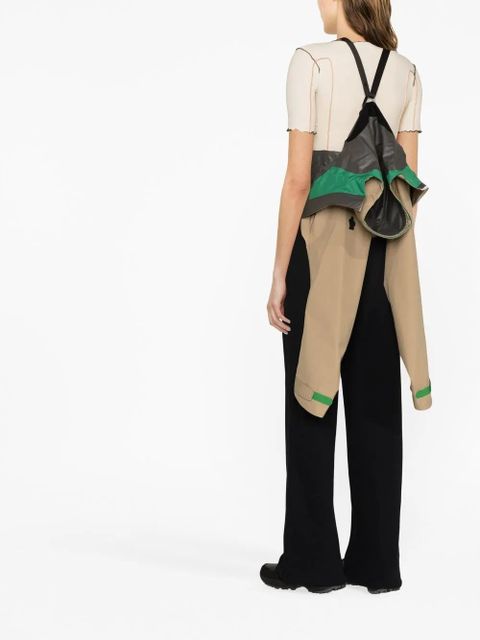 Moncler Grenoble single-breasted hooded coat - Neutrals