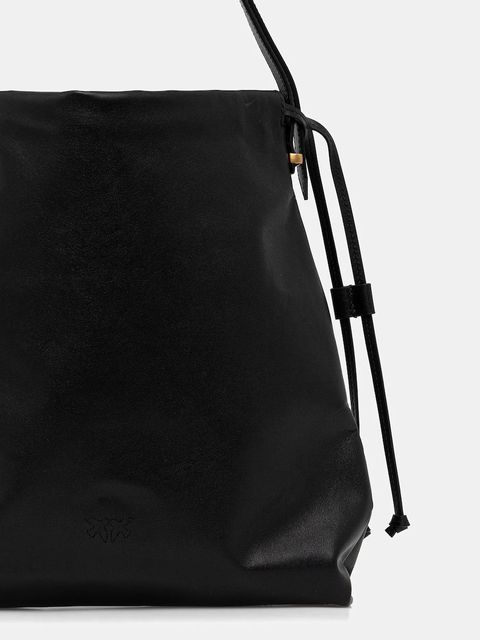 Pinko torebka skórzana kolor czarny 104359 A0QO