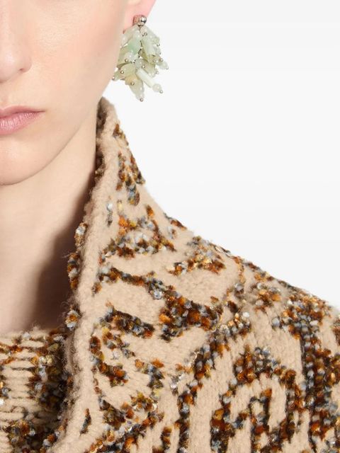 DRIES VAN NOTEN stone-cluster earrings - Silver - zdjęcie produktu nr 1