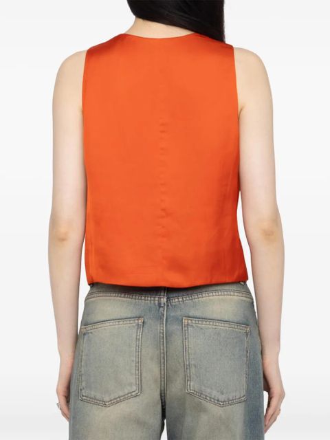 Zadig&Voltaire Emaus V-neck waistcoat - Orange