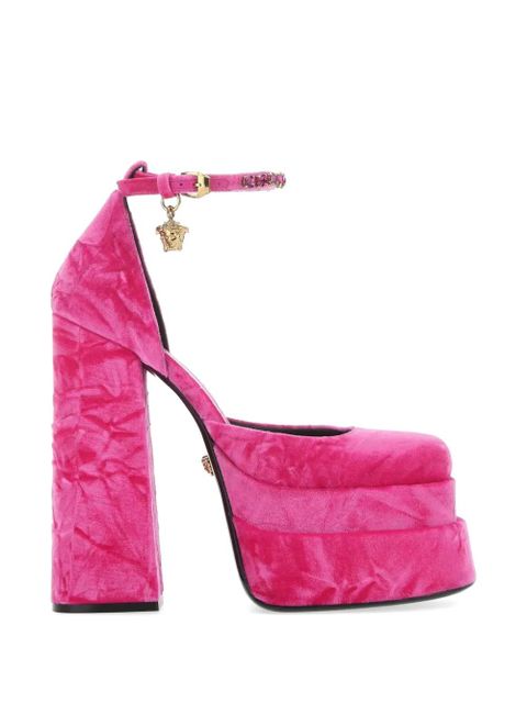 Versace medusa-charm velvet pumps - Pink - zdjęcie produktu nr 1
