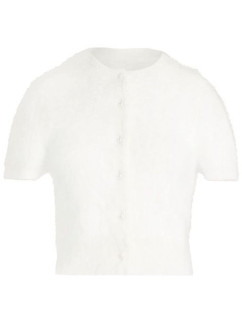 Maison Margiela short-sleeve cropped cardigan - White - zdjęcie produktu nr 1