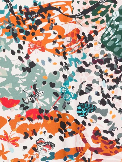 FENDI butterflies-print scarf - Neutrals - zdjęcie produktu nr 2