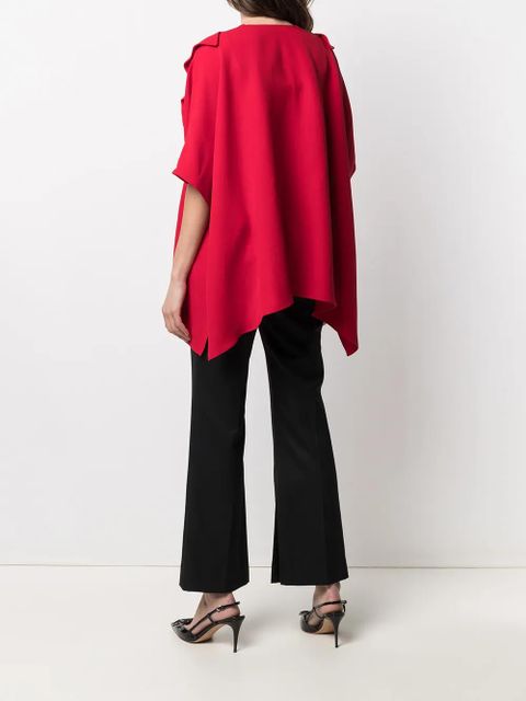 Valentino Garavani ruffled drape blouse - Red - zdjęcie produktu nr 2
