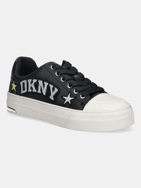 Dkny tenisówki skórzane York Star damskie kolor czarny K4588454 - zdjęcie produktu nr 1