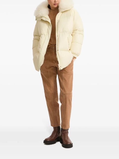 Yves Salomon padded-design coat - Neutrals