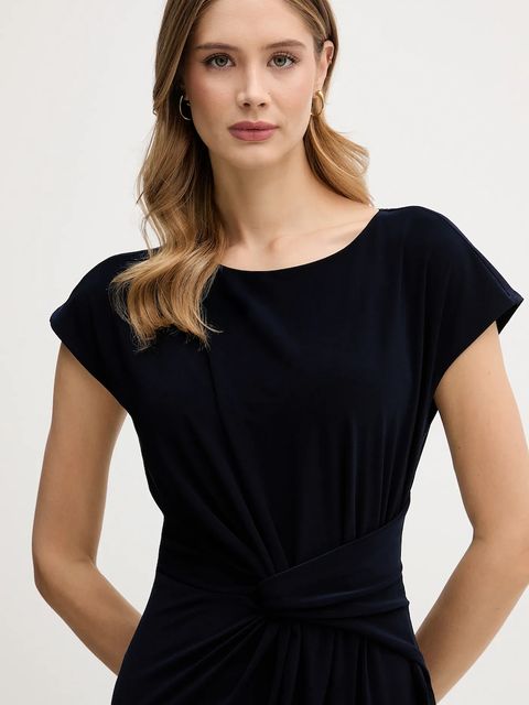 Joseph Ribkoff sukienka kolor granatowy midi rozkloszowana 261146