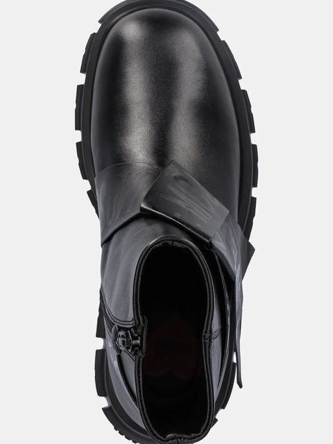 Love Moschino botki skórzane damskie kolor czarny na platformie JA24115G1NIAX000 - zdjęcie produktu nr 2