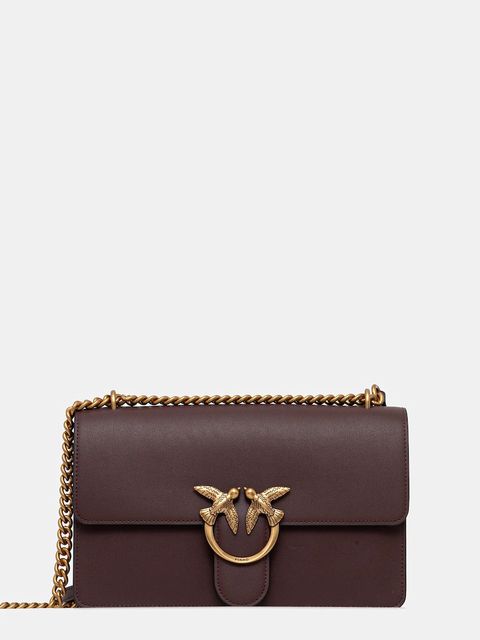 Pinko torebka skórzana kolor brązowy 100941 A0F1 - zdjęcie produktu nr 1