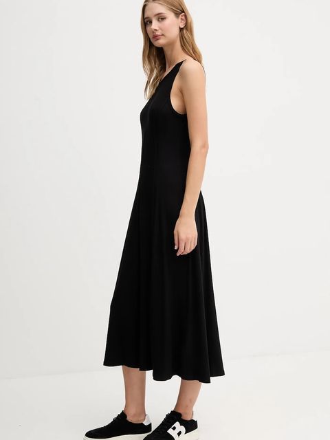 Dkny sukienka kolor czarny maxi rozkloszowana P5ED0BMX - zdjęcie produktu nr 2