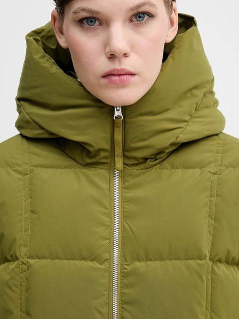 United Colors of Benetton kurtka puchowa kolor zielony zimowa oversize 22T6DN086