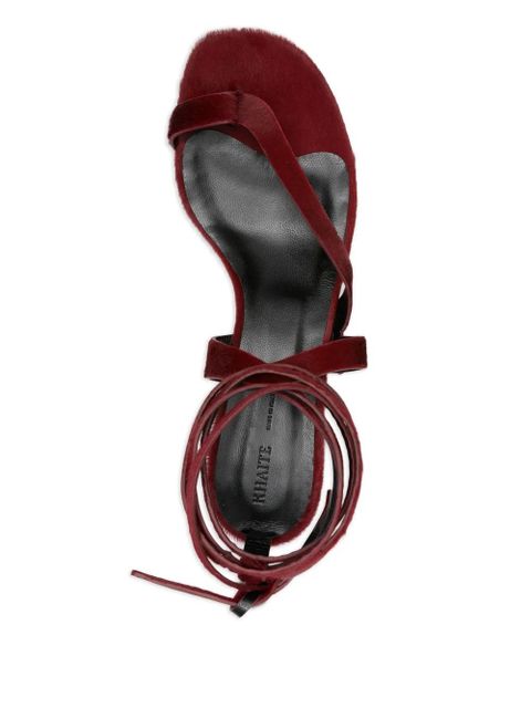 KHAITE 35mm Aimee heeled sandals - Red