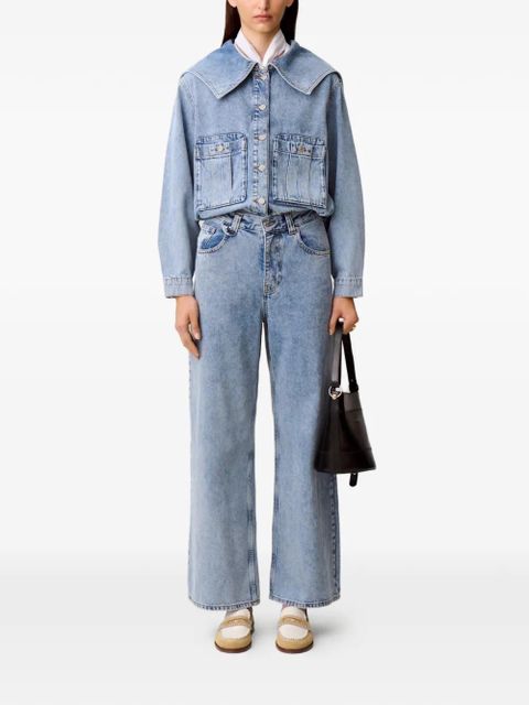 Claudie Pierlot embroidered wide-leg jeans - Blue - zdjęcie produktu nr 2