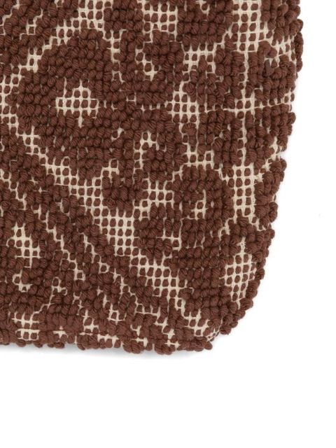 MC2 Saint Barth geometric-pattern clutch bag - Brown