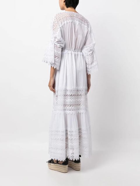 Charo Ruiz Ibiza Margherita lace-trim maxi dress - White
