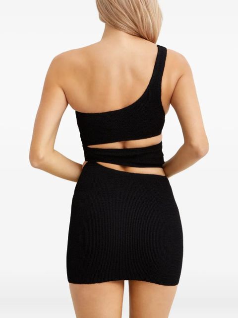 Bond-eye Rico asymmetric mini dress - Black