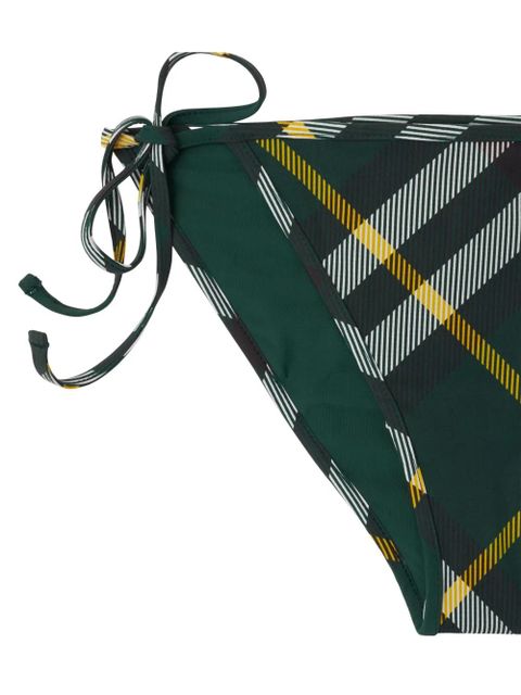 Burberry checked bikini briefs - Green