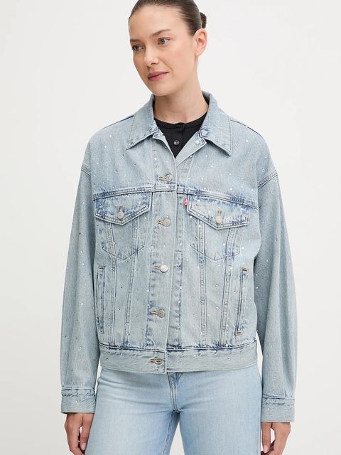 Levi's kurtka jeansowa kolor niebieski przejściowa A1743 - zdjęcie produktu nr 1