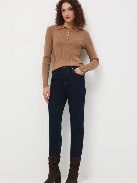 Medicine jeansy damskie kolor granatowy - zdjęcie produktu nr 1