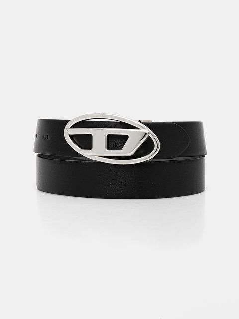 Diesel pasek skórzany dwustronny OVAL D LOGO B-1DR W REV II damski kolor czarny X09874.P1245 - zdjęcie produktu nr 1