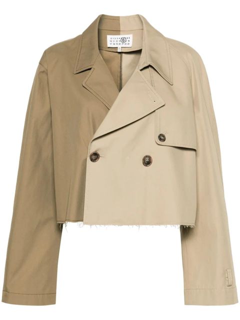 MM6 Maison Margiela colour-block cropped jacket - Neutrals - zdjęcie produktu nr 1
