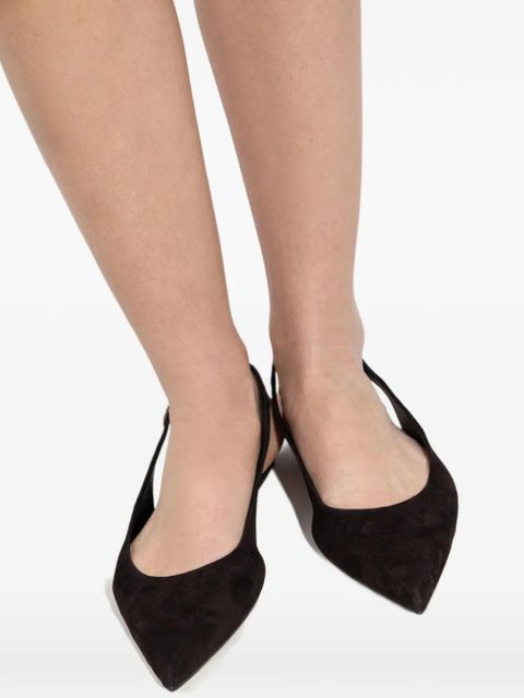 Aeyde Annora pointed flat pumps - Brown